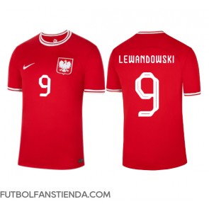 Polonia Robert Lewandowski #9 Segunda Equipación Mundial 2022 Manga Corta